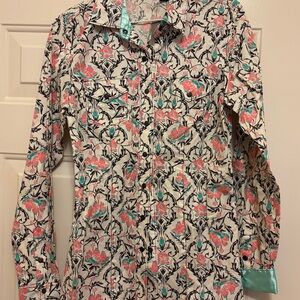 Cruel Girl Floral Blouse - Pink, Teal, Black
